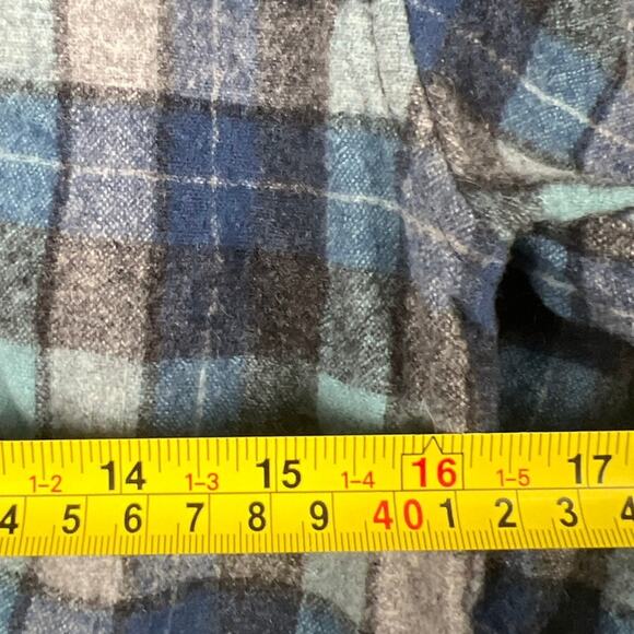 Pendleton Mens Medium Blue Button Up Wool Plaid Beach Boys Limited Edition - Picture 5 of 7